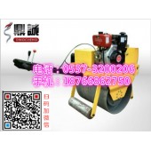 手扶式重型單鋼輪振動壓路機報價 輪寬700路沿石震動碾壓機