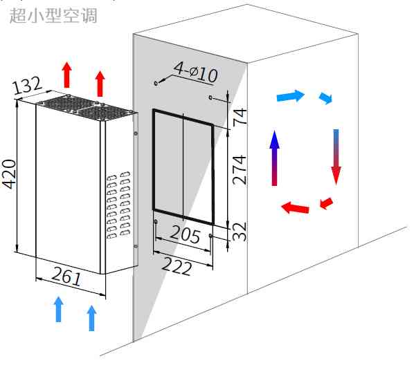 300W-CAA-外形尺寸-安裝示意圖