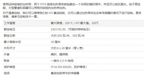 hillesheim 高性能加熱帶HSTP系列