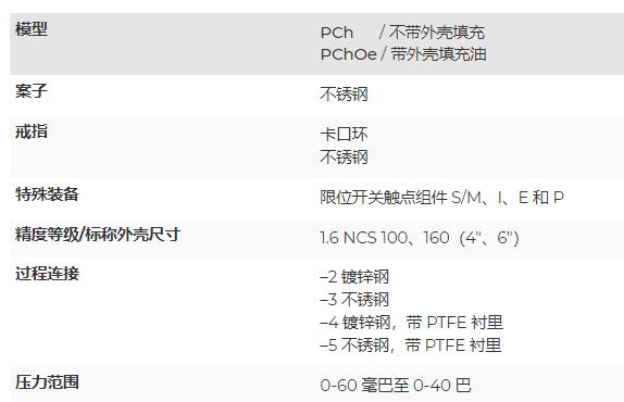 ARMANO 帶有附加電氣附件的壓力表系列