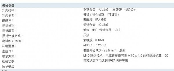 FEILKE圓形連接器 M40系列 